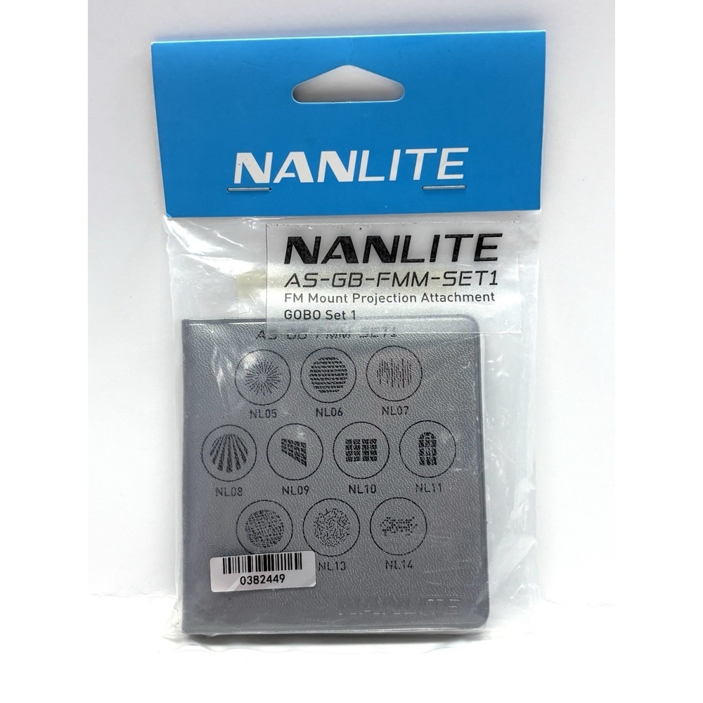 Nanlite AS-GB-FMM-SET1 FM Mount Projection Attachment GOBO Set 1 Light FX